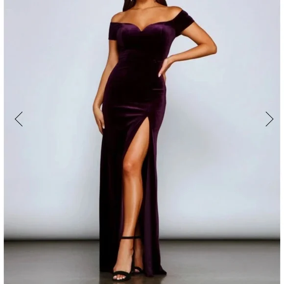 open lace back dress Still Loving You Purple Velvet Gothic Dress